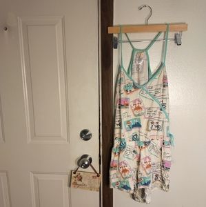 Munki Munki postcard pajama romper